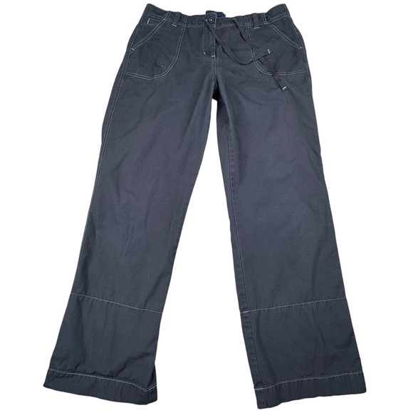 Boden Cotton Pants with Floral Flower Rolled Cuffs. Contrast Stitch. 14R - Picture 2 of 16